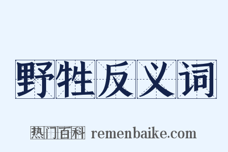 野牲反义词是什么意思的图片